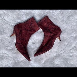 Schutz Snakeprint Ankle Boots